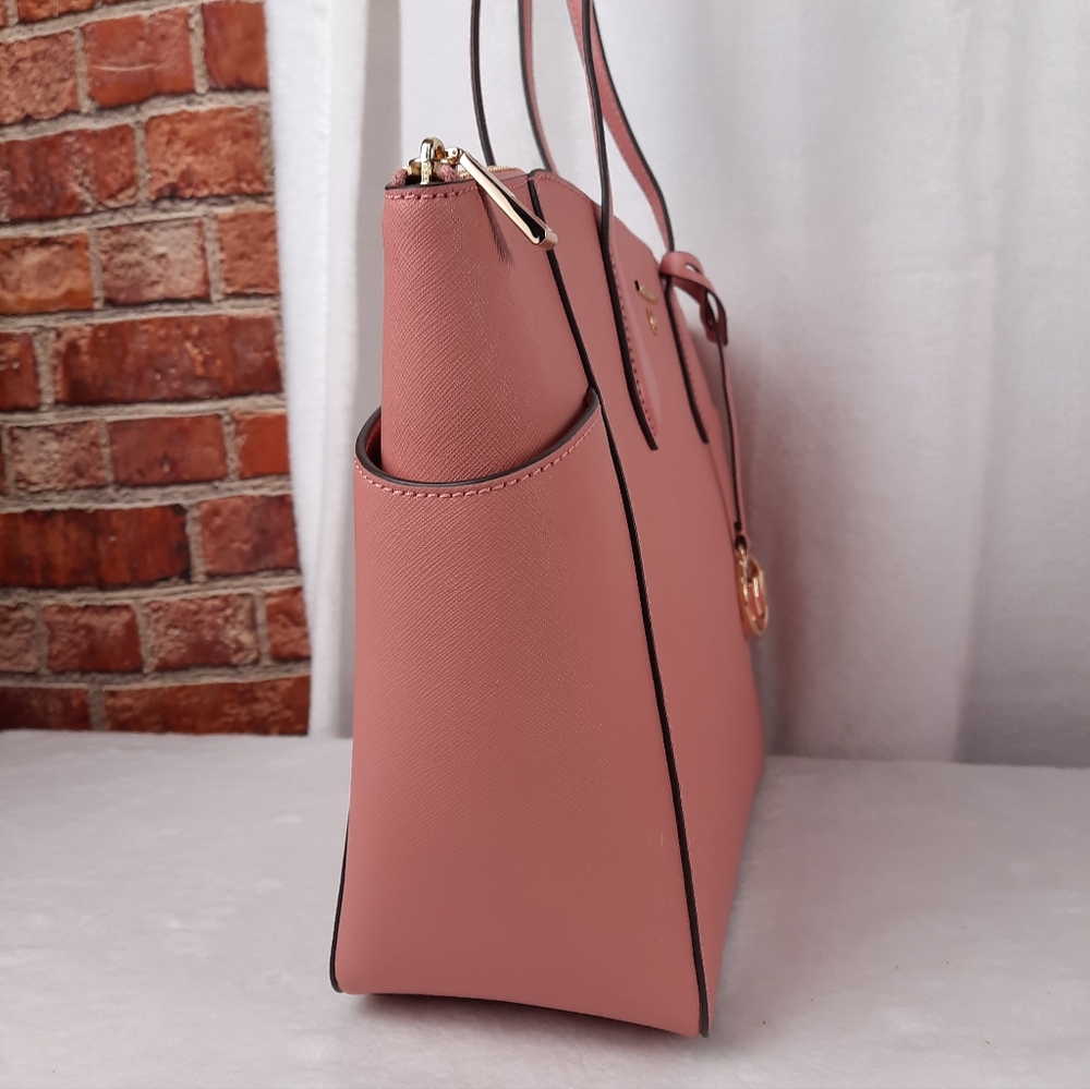 Michael Kors Genuine Saffiano Leather Blush Pink Tote Bag - Picture 5 of 16